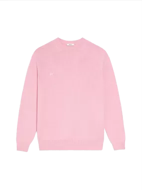 Recycled Cashmere Crewneck Sweatshirt—sakura pink