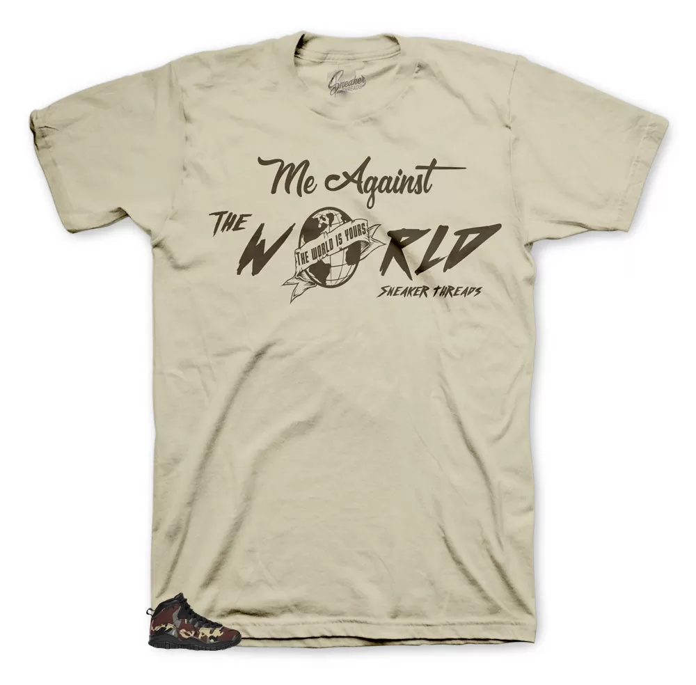 Retro 10 Woodland Camo Shirt - Against the World - Sand