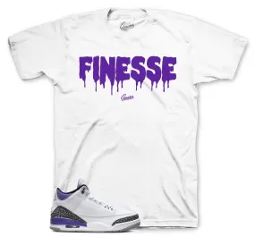 Retro 3 Dark Iris Shirt - Finesse - White