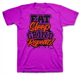 Retro 7 Black Gloss Shirt - Repeat - Berry