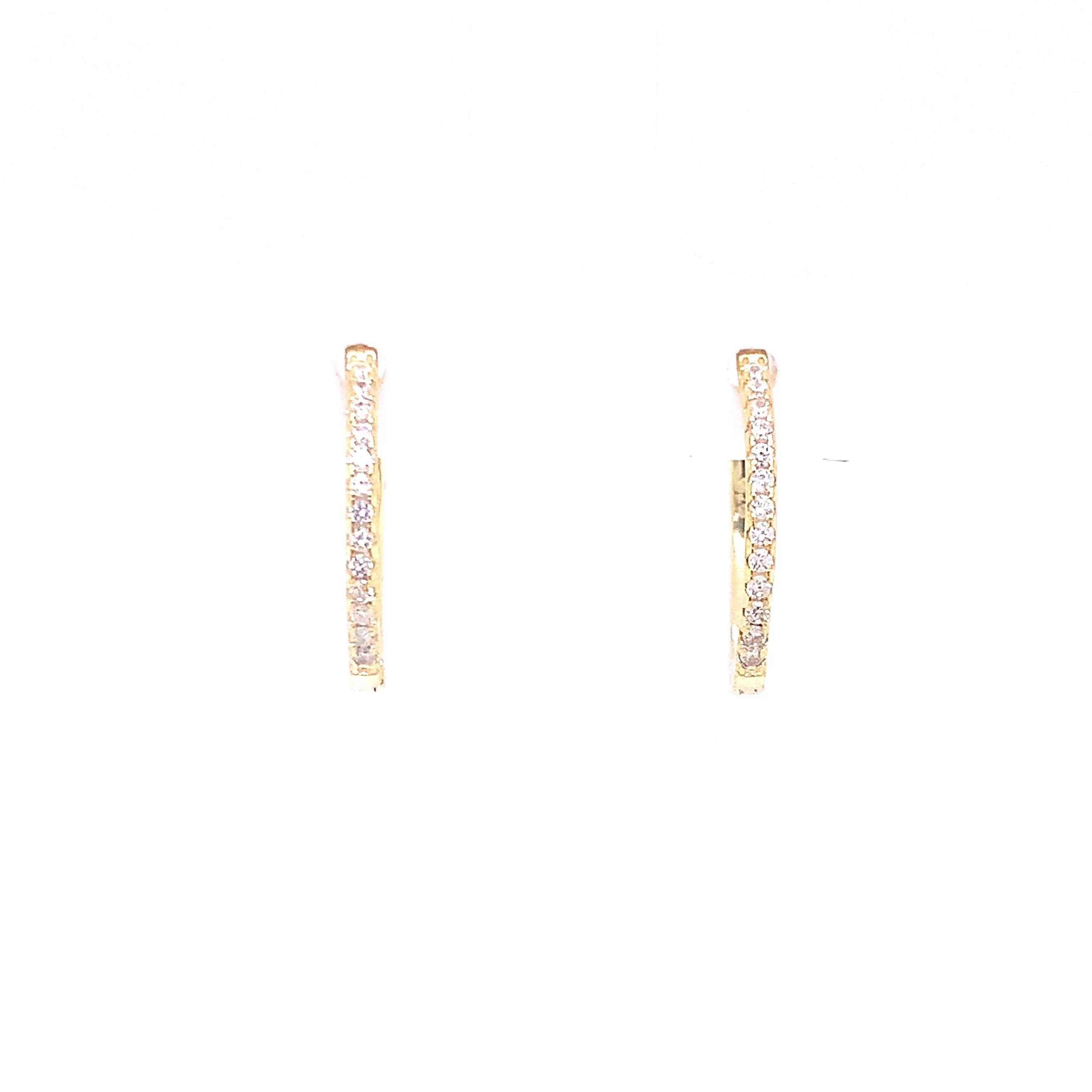 Small Oval CZ Hoops