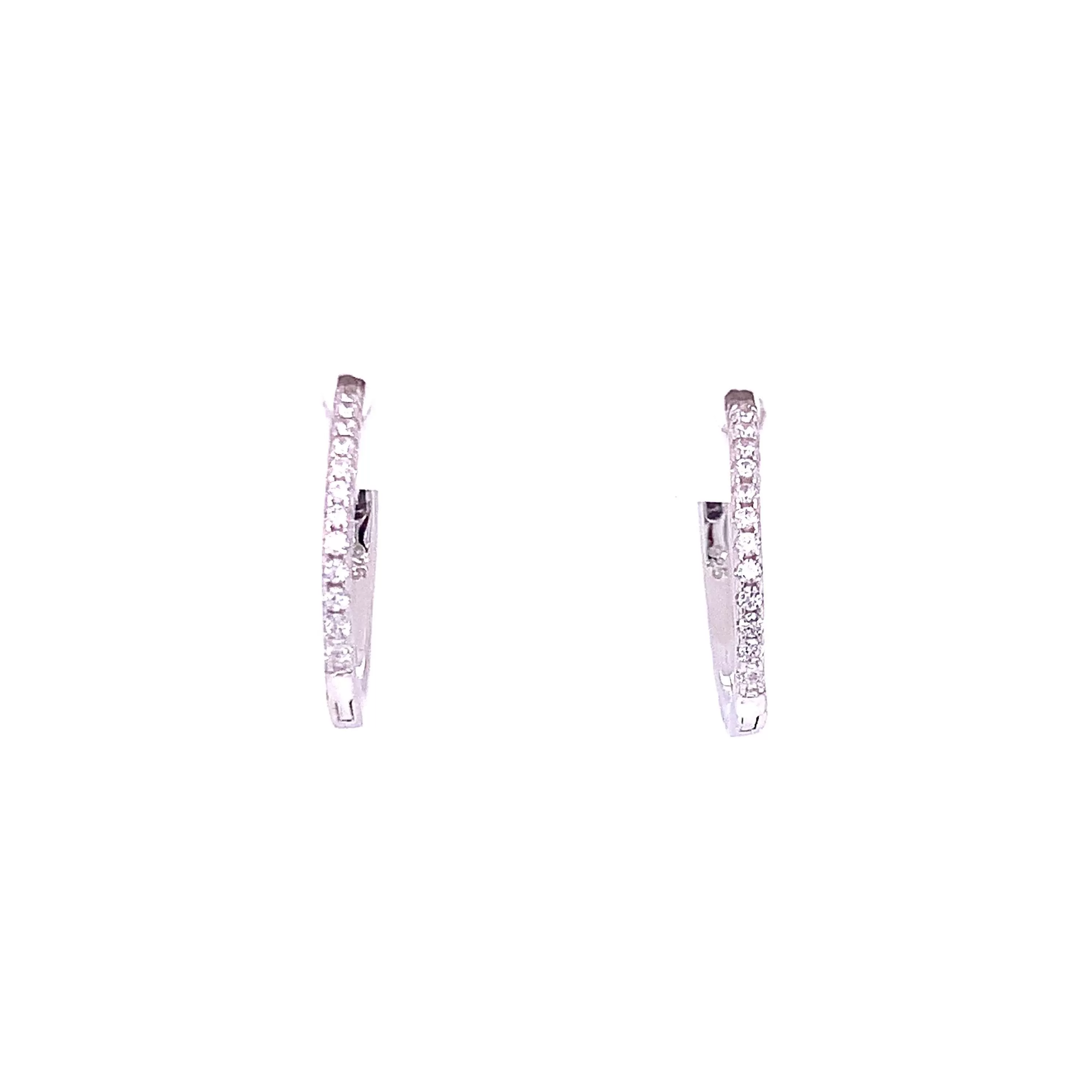 Small Oval CZ Hoops