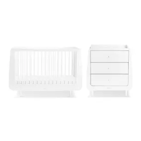 SnuzKot Skandi 2 Piece Nursery Furniture Set - White