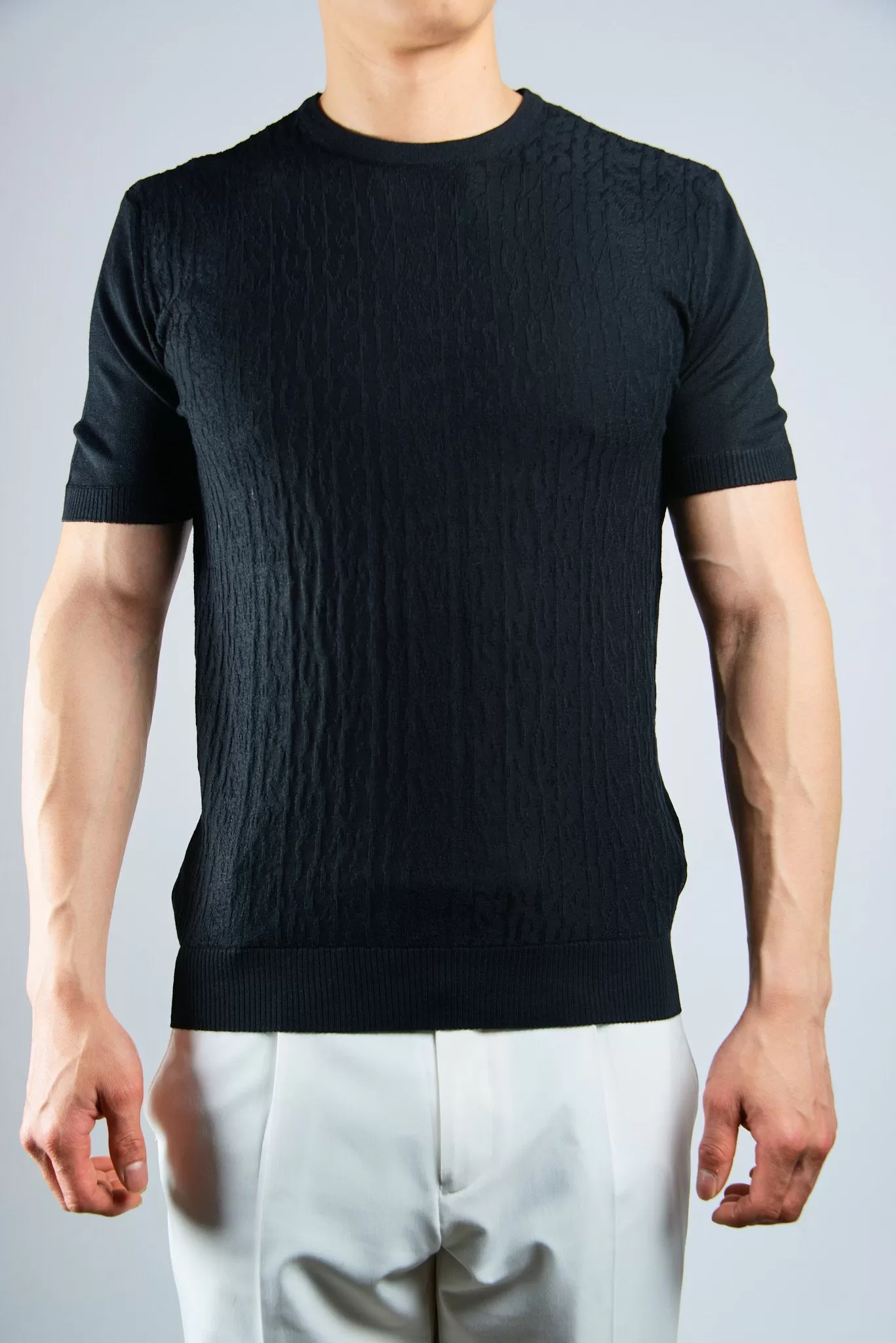 S/S Textured Crew Shirt