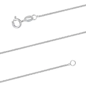 Sterling Silver 1.3mm Cable Chain Necklace Solid Italian Nickel-Free, 15 Inch