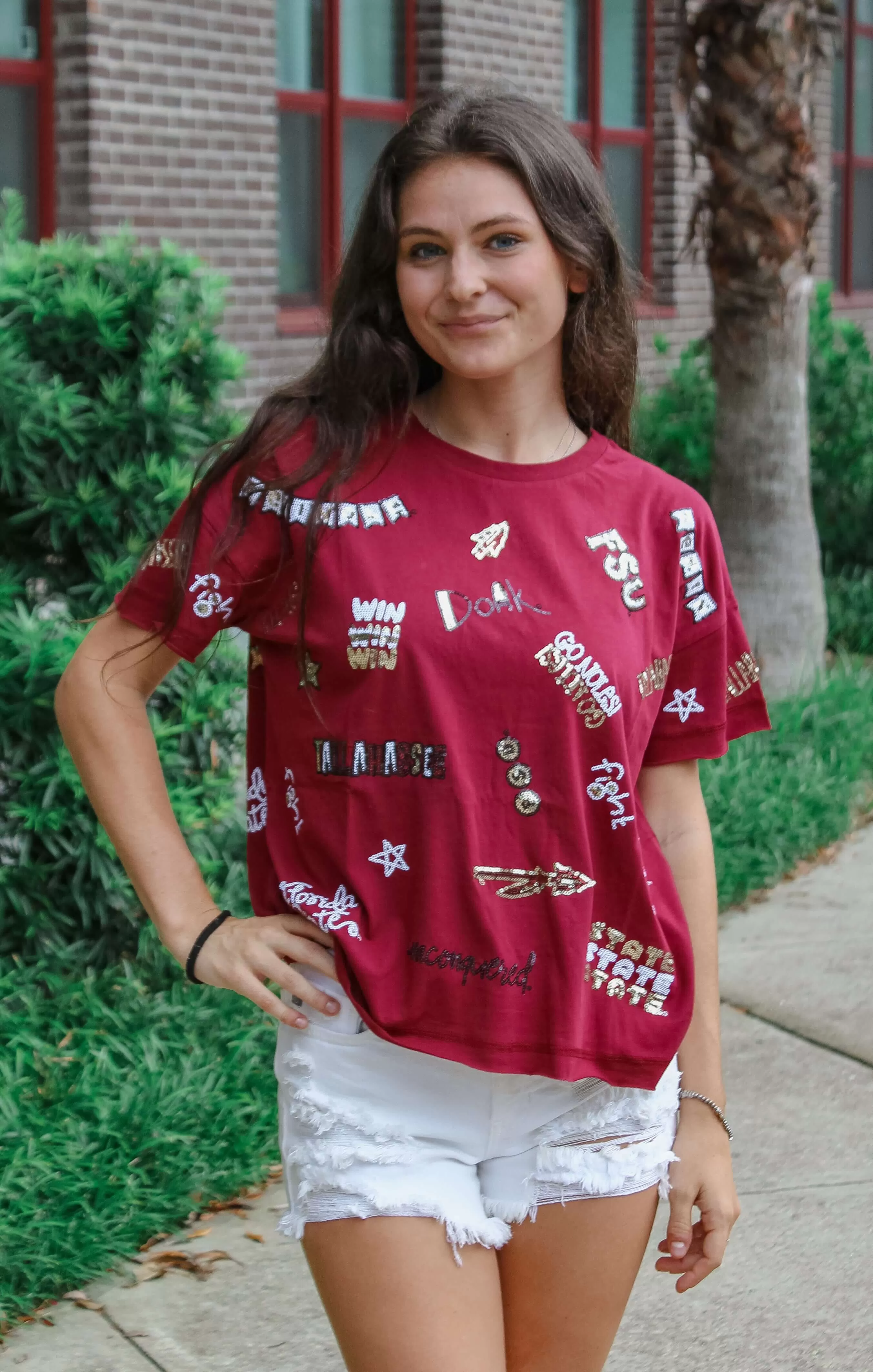 The Go 'Noles Sequin Boxy Tee