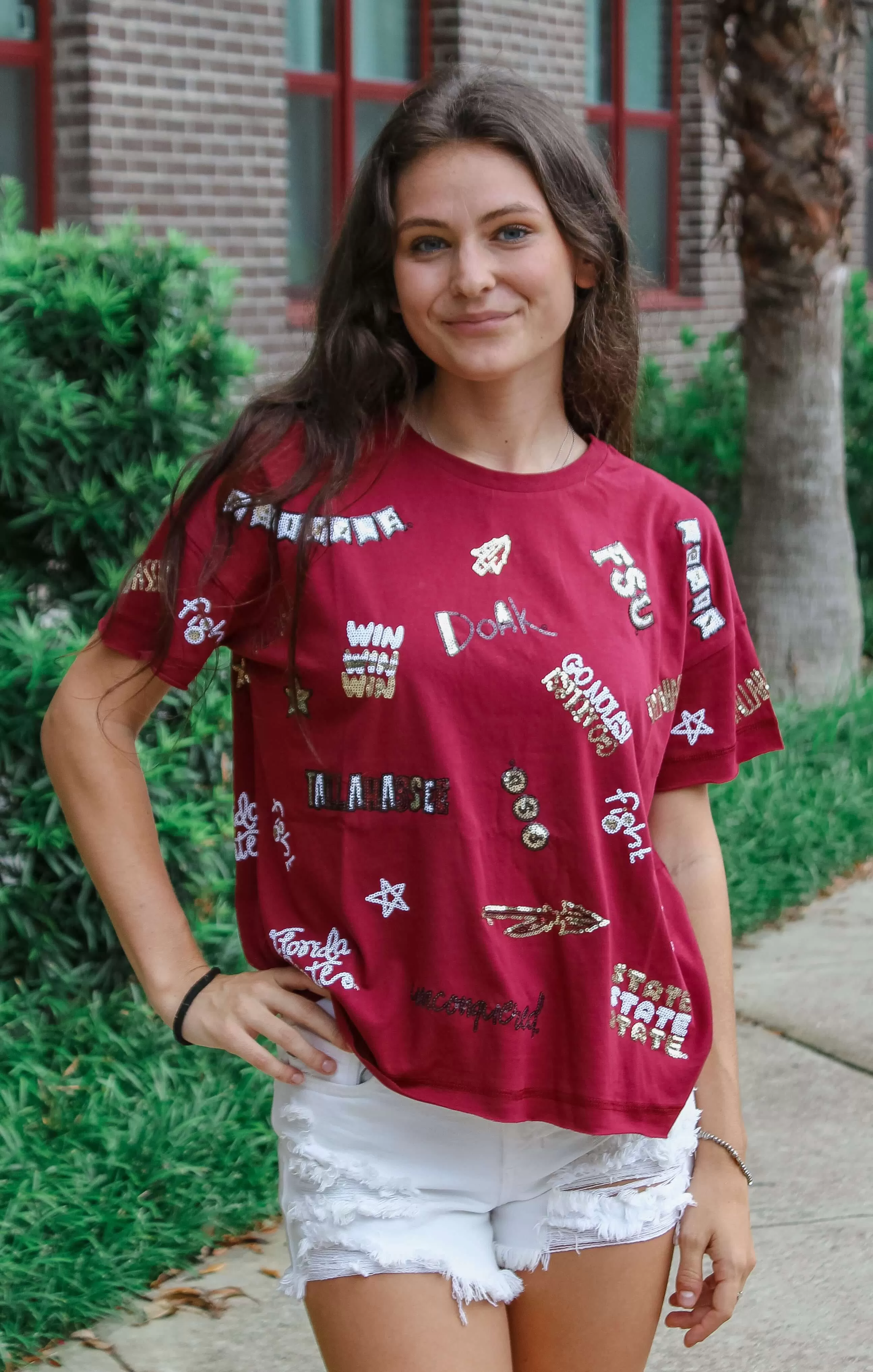 The Go 'Noles Sequin Boxy Tee