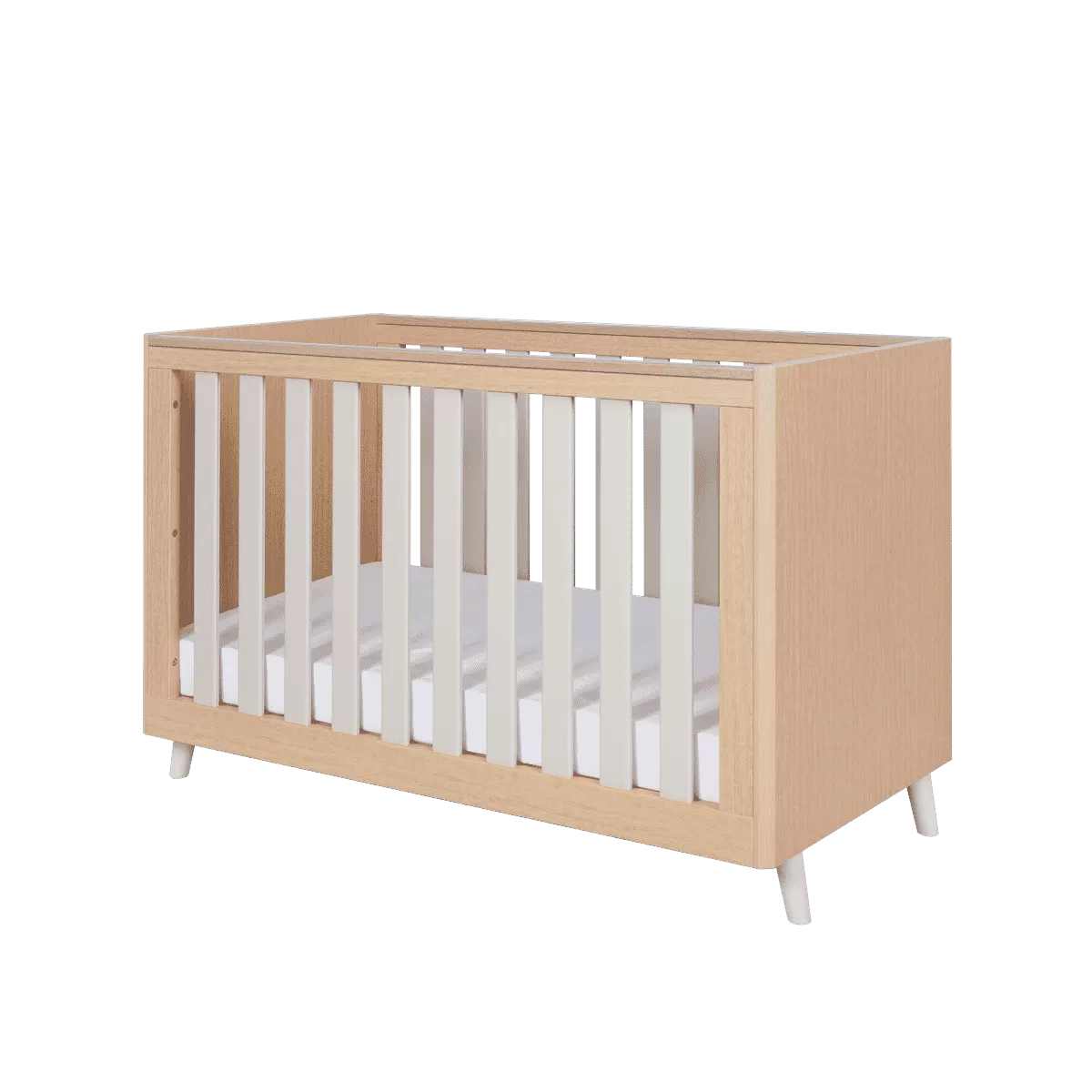 Tutti Bambini Fika Mini 3pc Room Set - Light Oak/White Sand