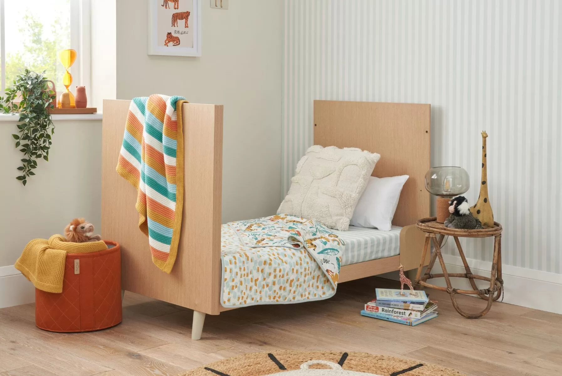 Tutti Bambini Fika Mini 3pc Room Set - Light Oak/White Sand