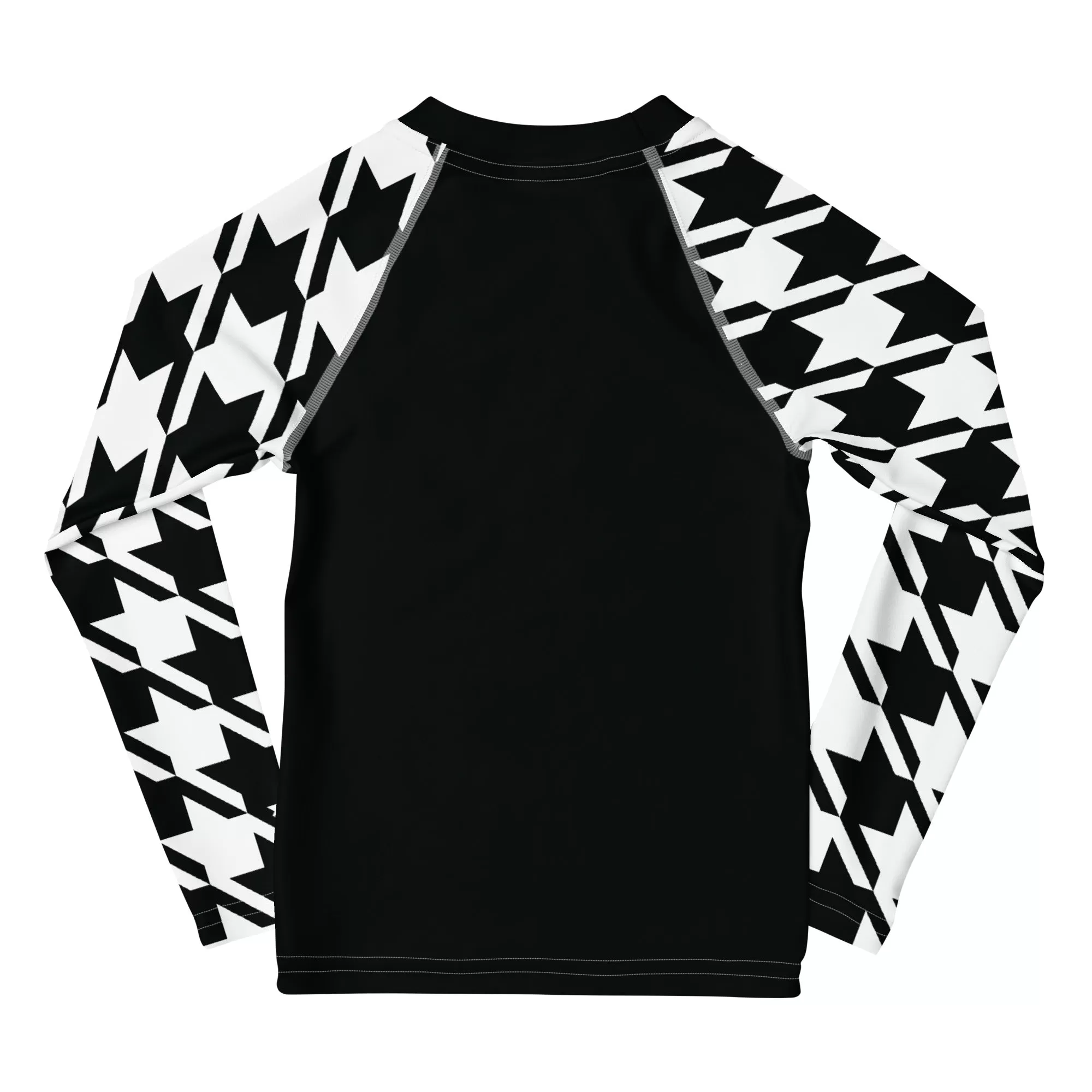 Unleash Your Potential: Boy's Houndstooth BJJ Rash Guard - Long Sleeve