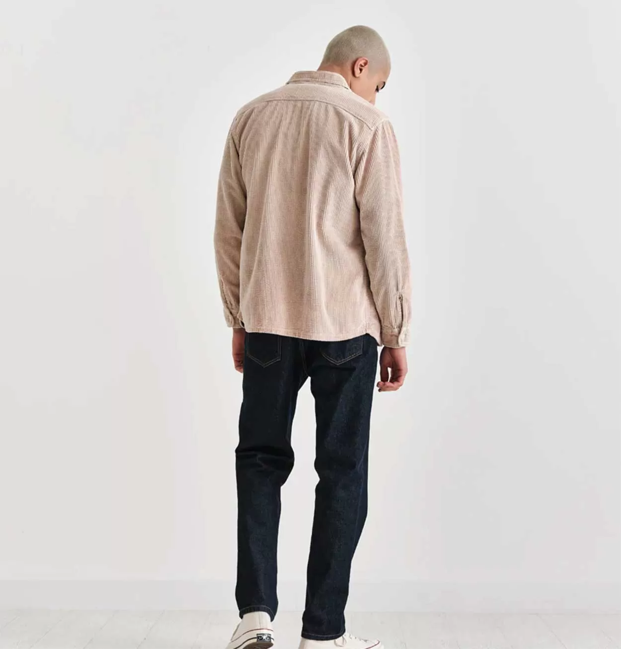 Wax London Whiting Overshirt in Stone