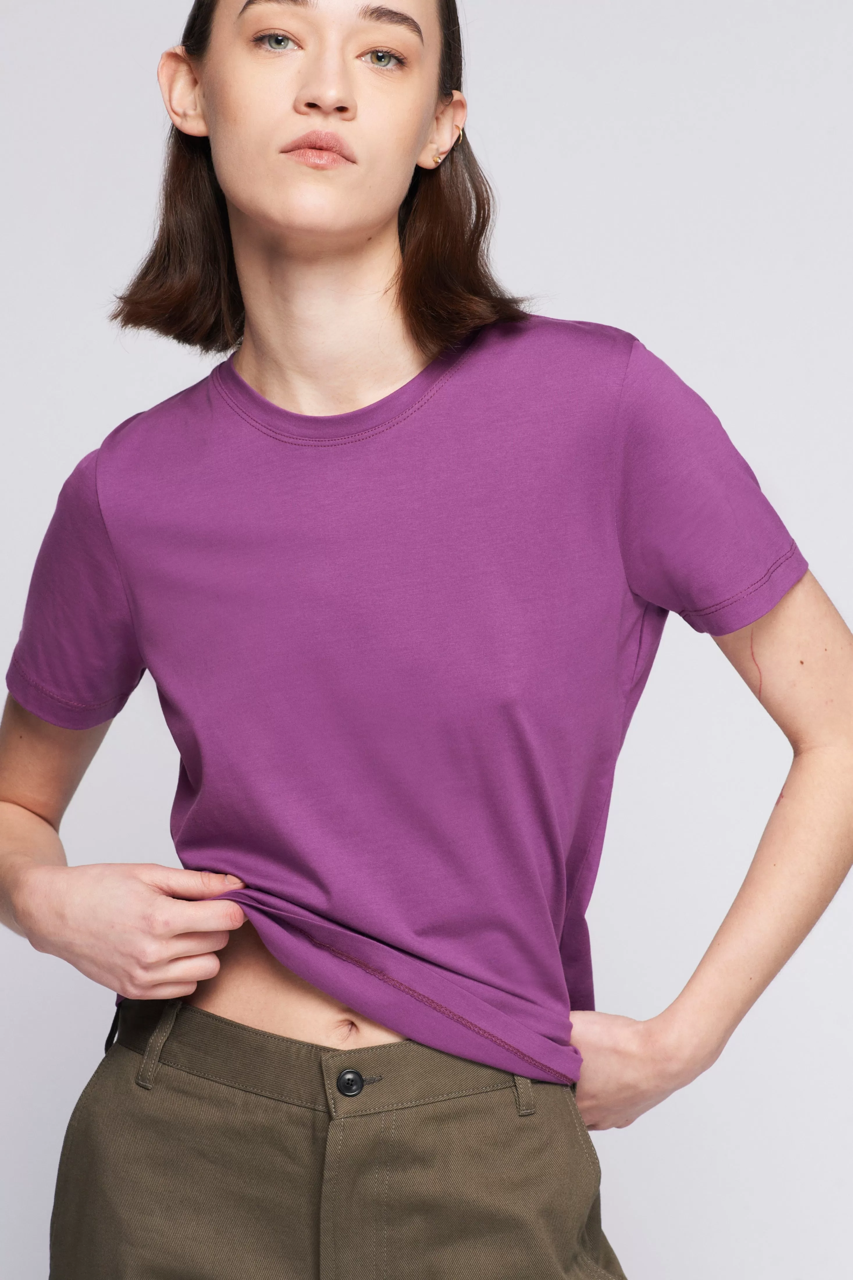 Women's Essential Crew in Violet