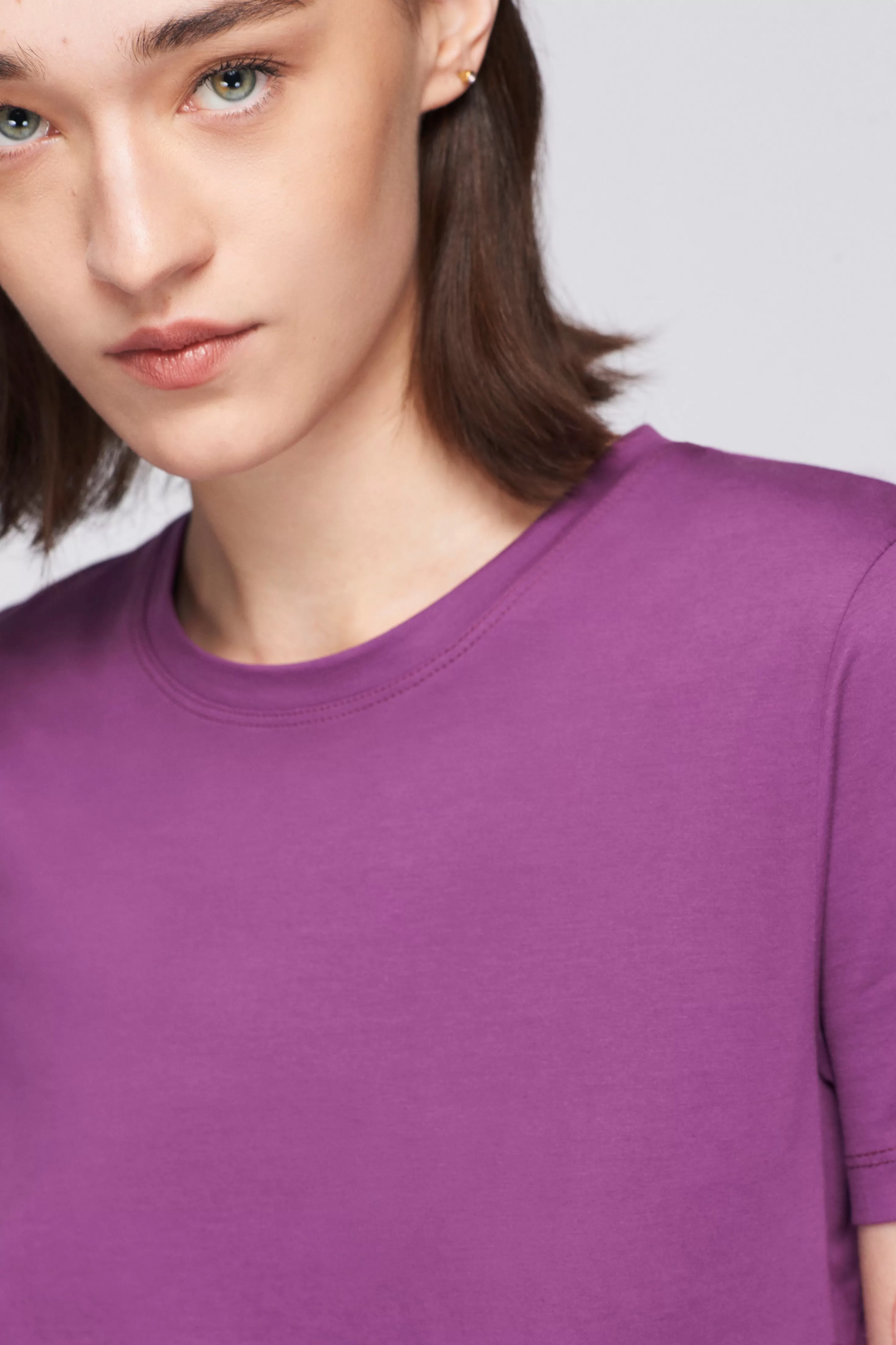 Women's Essential Crew in Violet