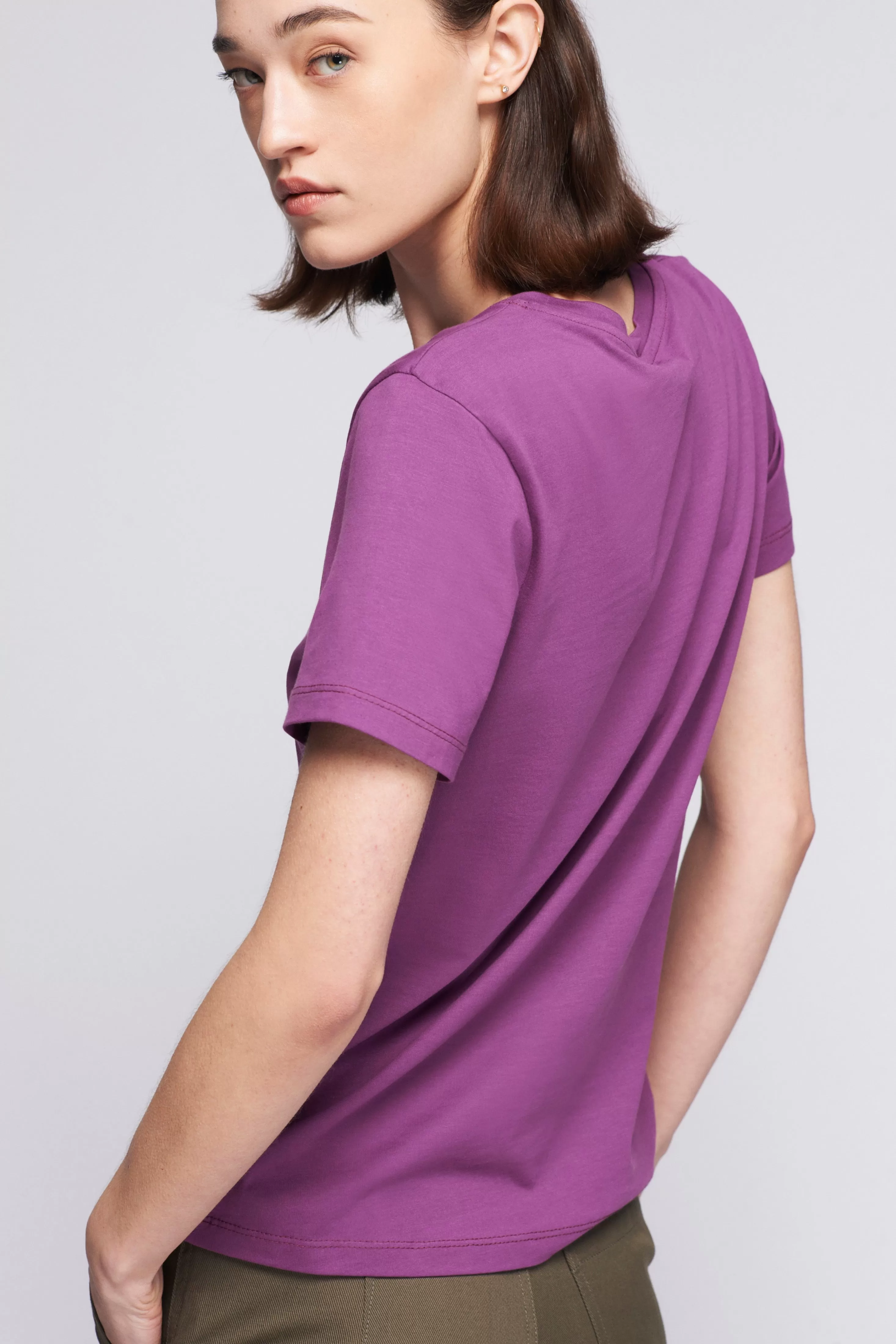 Women's Essential Crew in Violet